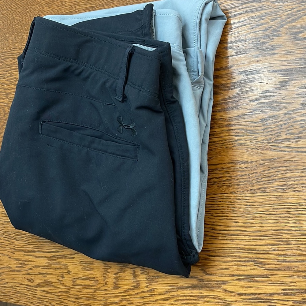 Lot of 2 - Mens 34x 32 UNDER ARMOUR dress pants- EUC lot of 2